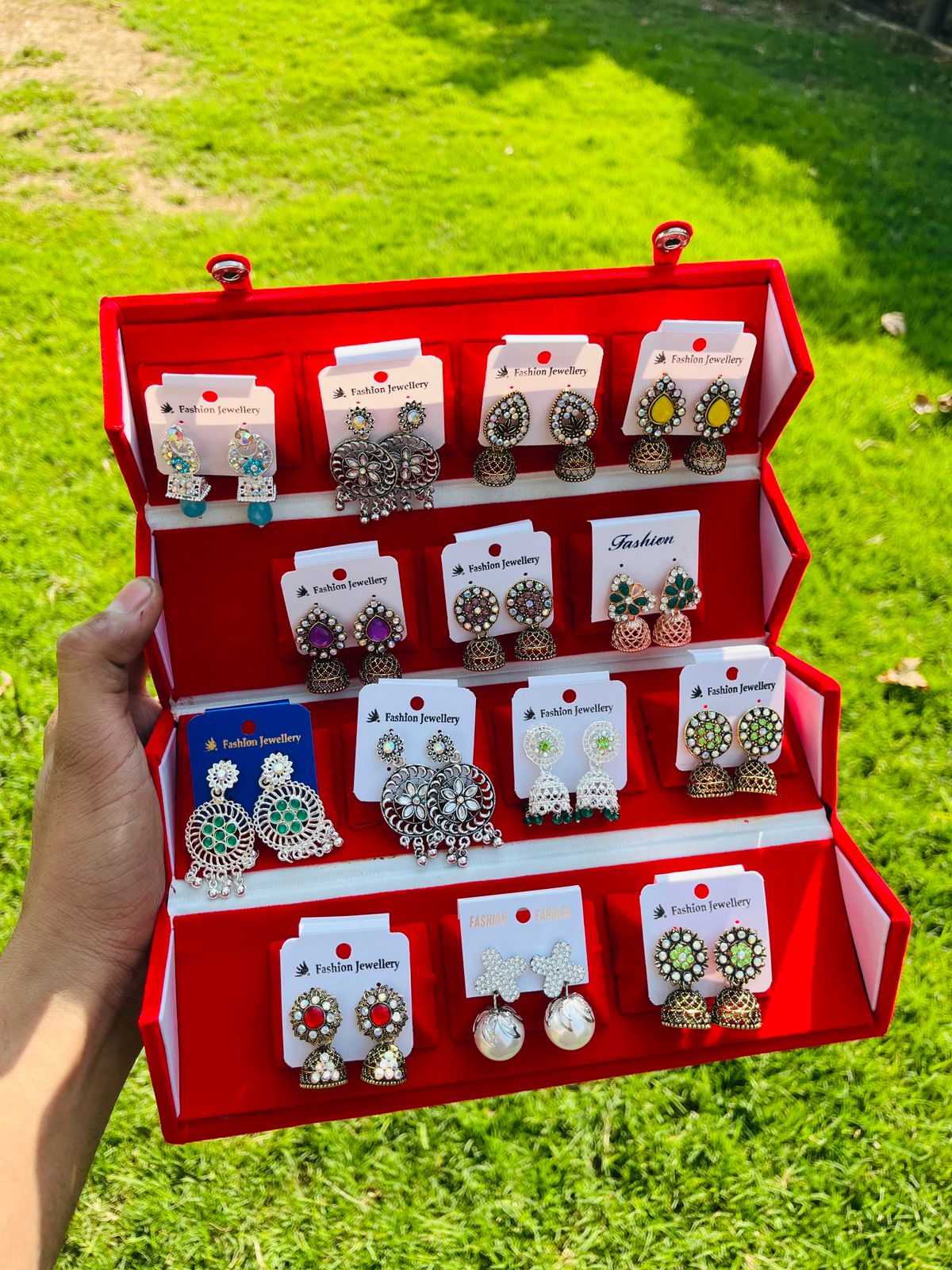 Wallet Adda 14 Pair Earring Set with Custom Name Box