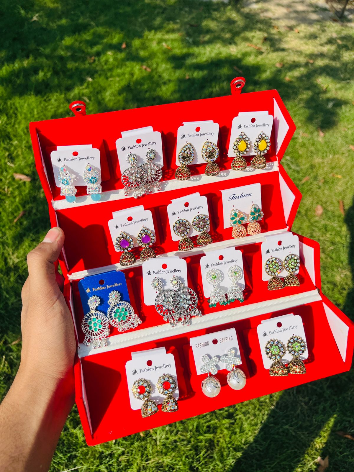 Wallet Adda 14 Pair Earring Set with Custom Name Box