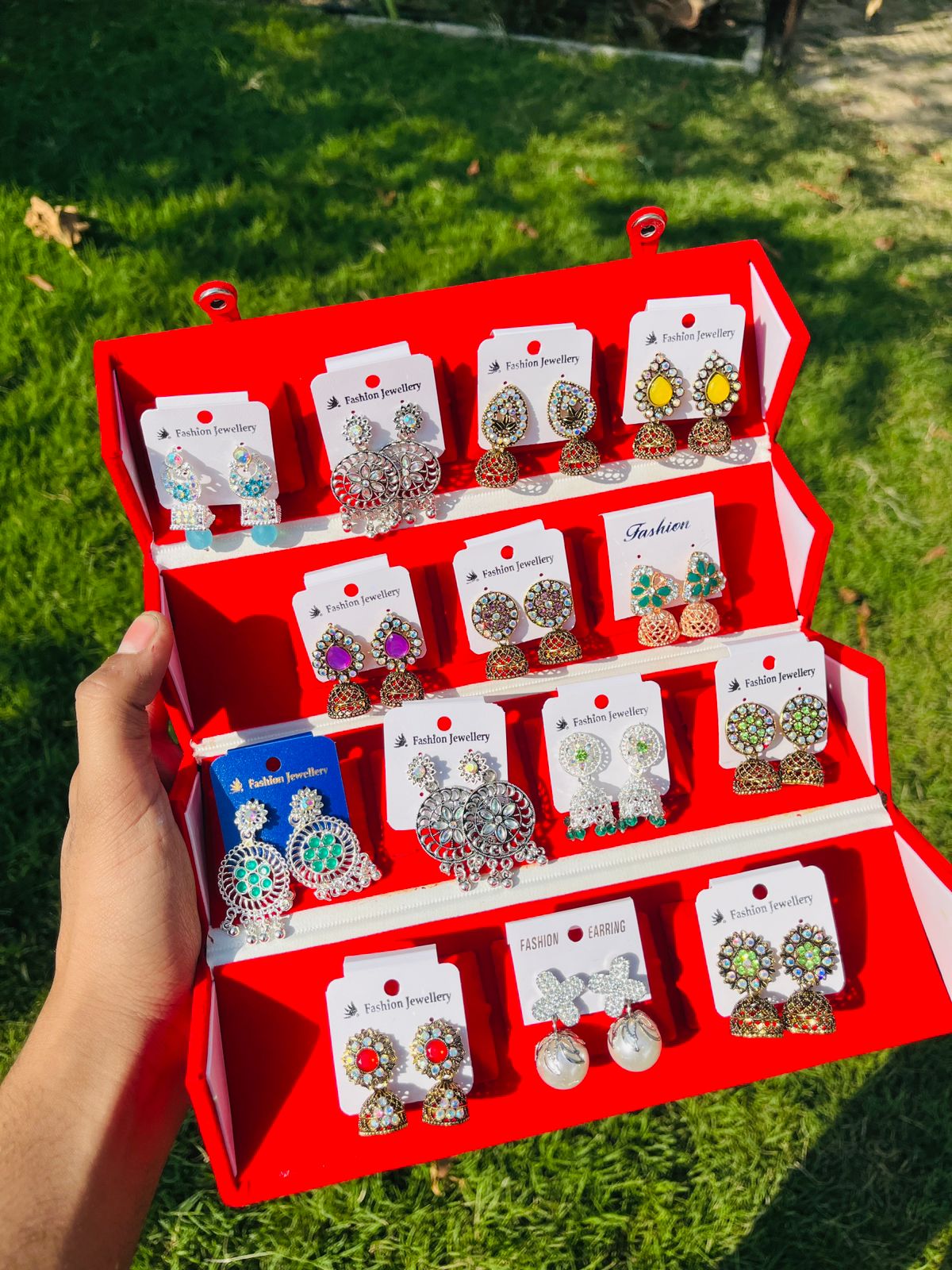 Wallet Adda 14 Pair Earring Set with Custom Name Box