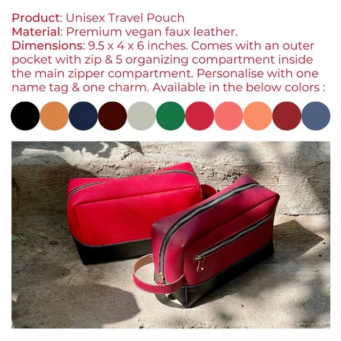 Personalised Unisex Travel Pouches