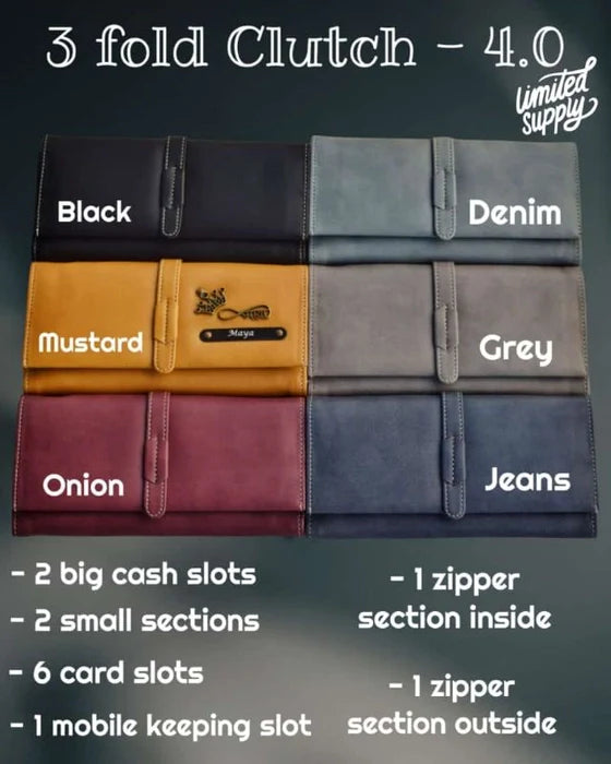 Ladies 3 fold clutch 4.0