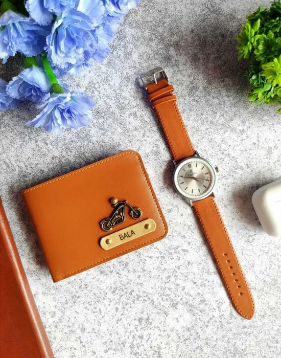Personalized Men's Wallet 2.0 & Watch Combo
