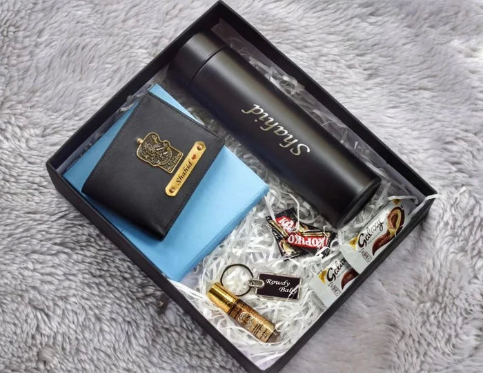 Personalized hamper combo for men 10 (pure leather wallet)