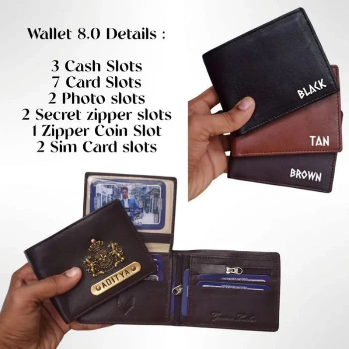 Personalized hamper combo for men 10 (pure leather wallet)
