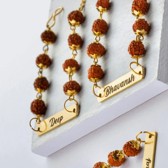 (Set Of -4 Pieces) Personalized Rakhi 2.0