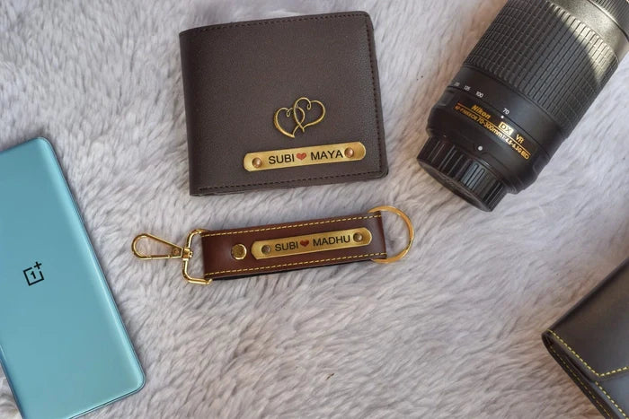 Personalized Men's Wallet & Keychain Combo 1.0