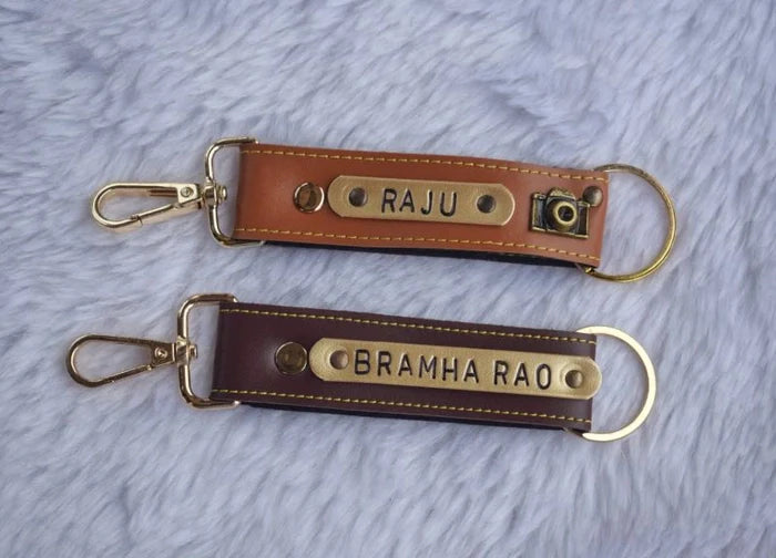 Personalized pu leather Key Chain's