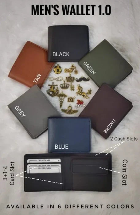 Personalized Men's Wallet 1.0 (metal name plate)