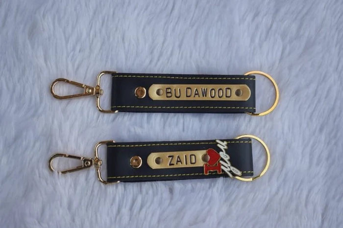Personalized pu leather Key Chain's