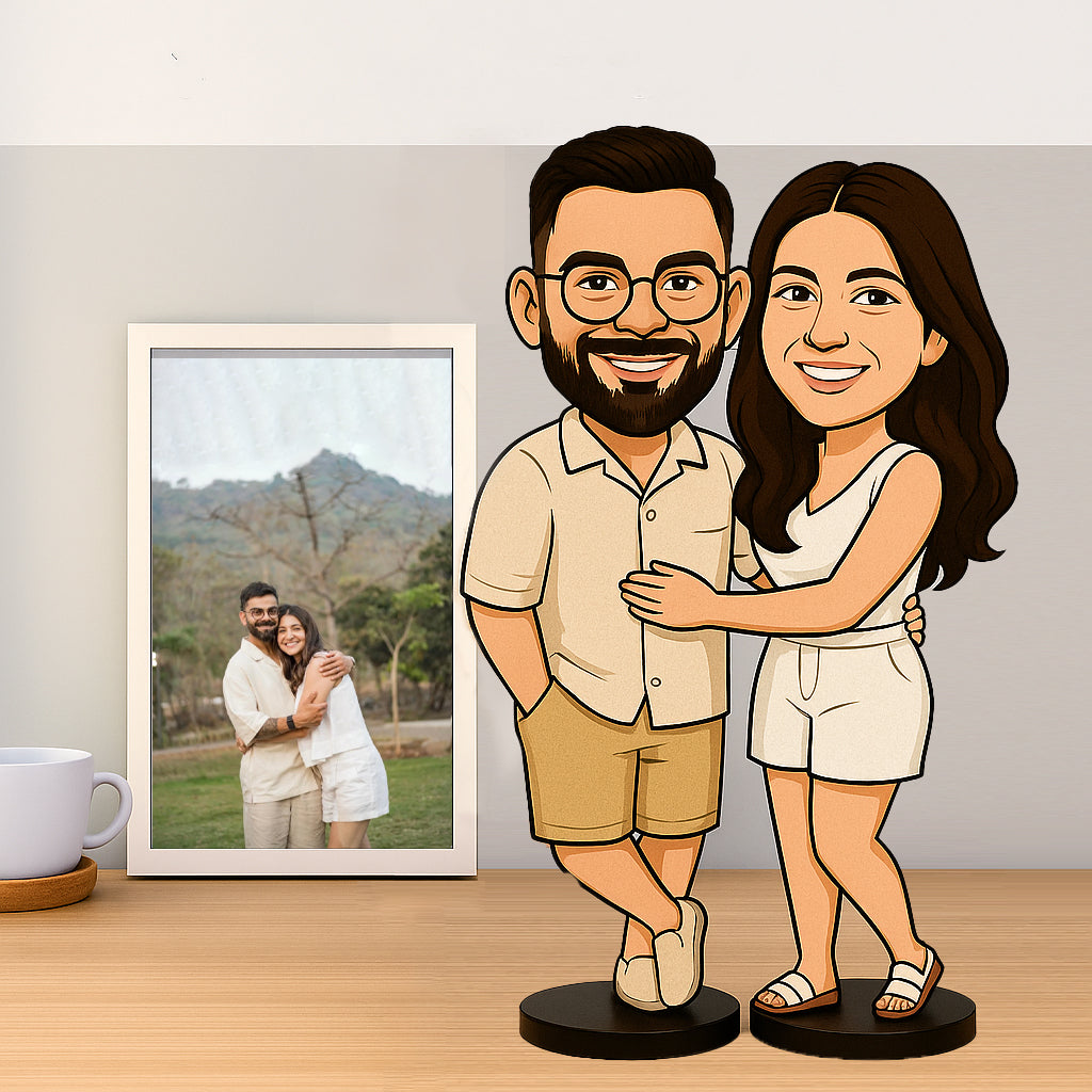 Wallet Adda Couple Caricature