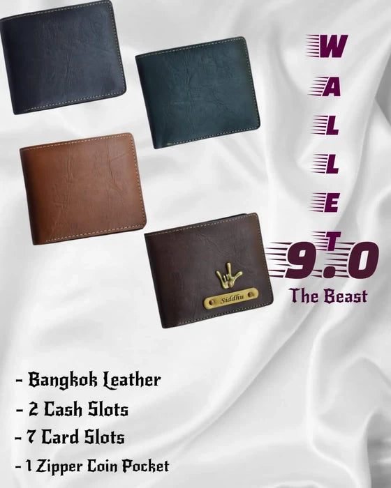 Personalized Men's Wallet 9.0- The Beast(BANGKOK LEATHER)
