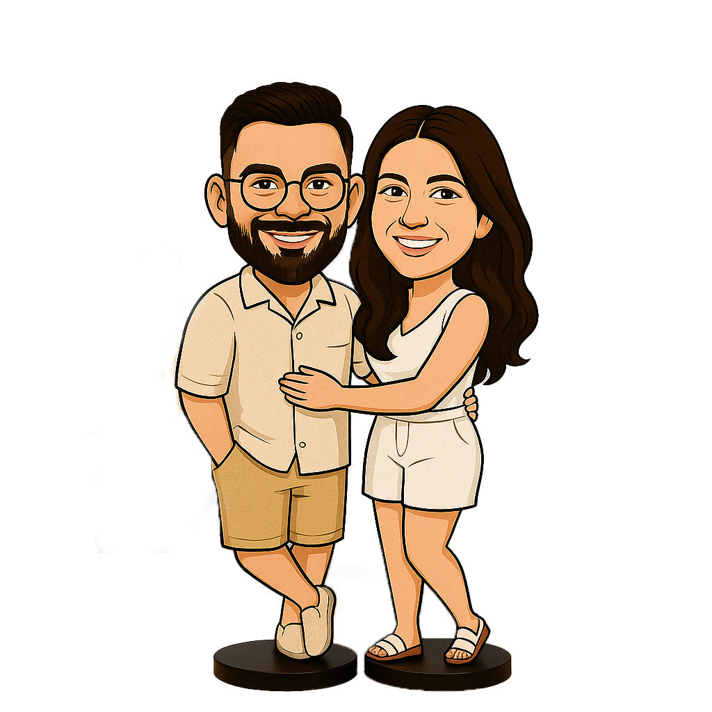 Wallet Adda Couple Caricature