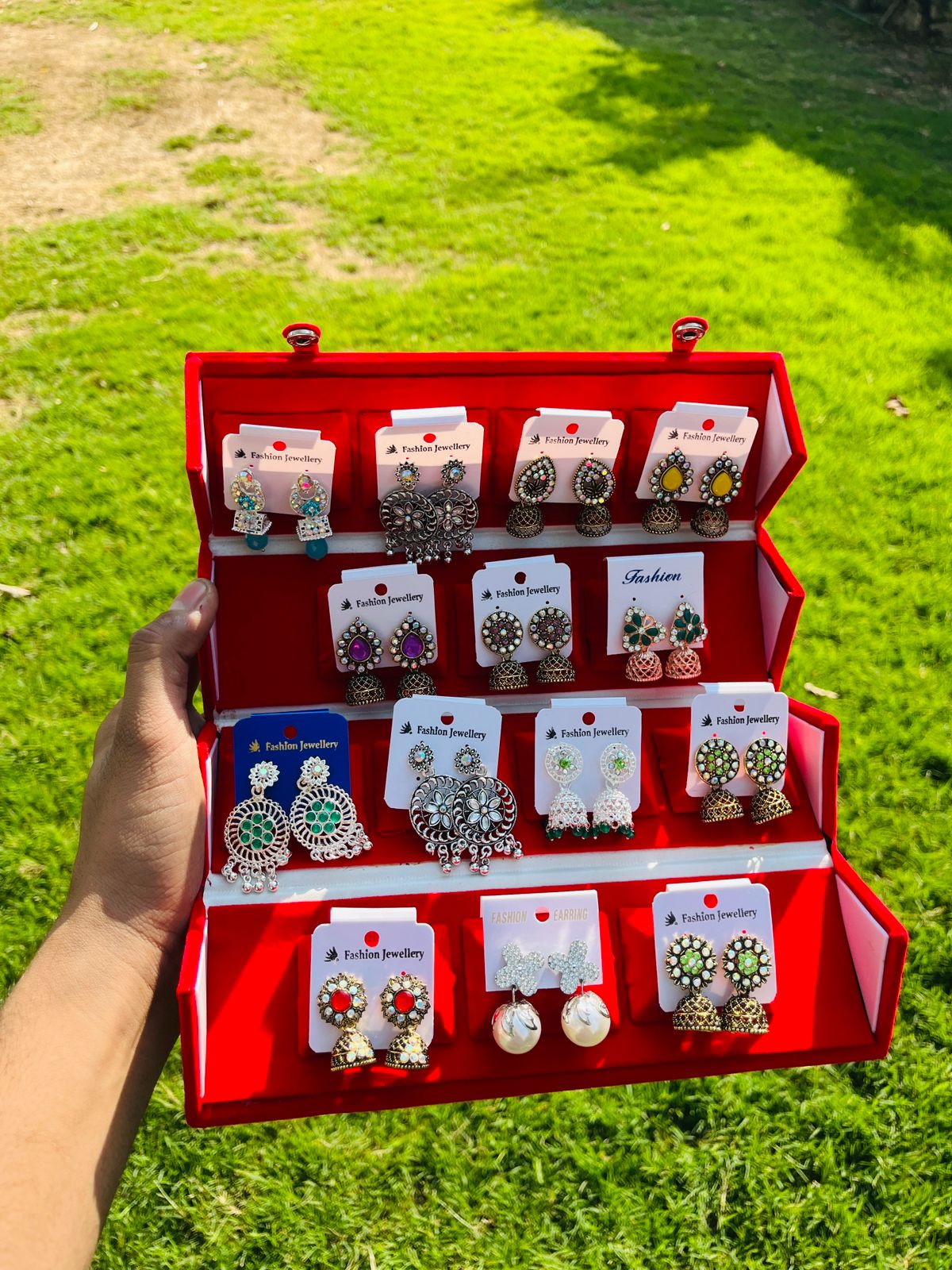 Wallet Adda 14 Pair Earring Set with Custom Name Box