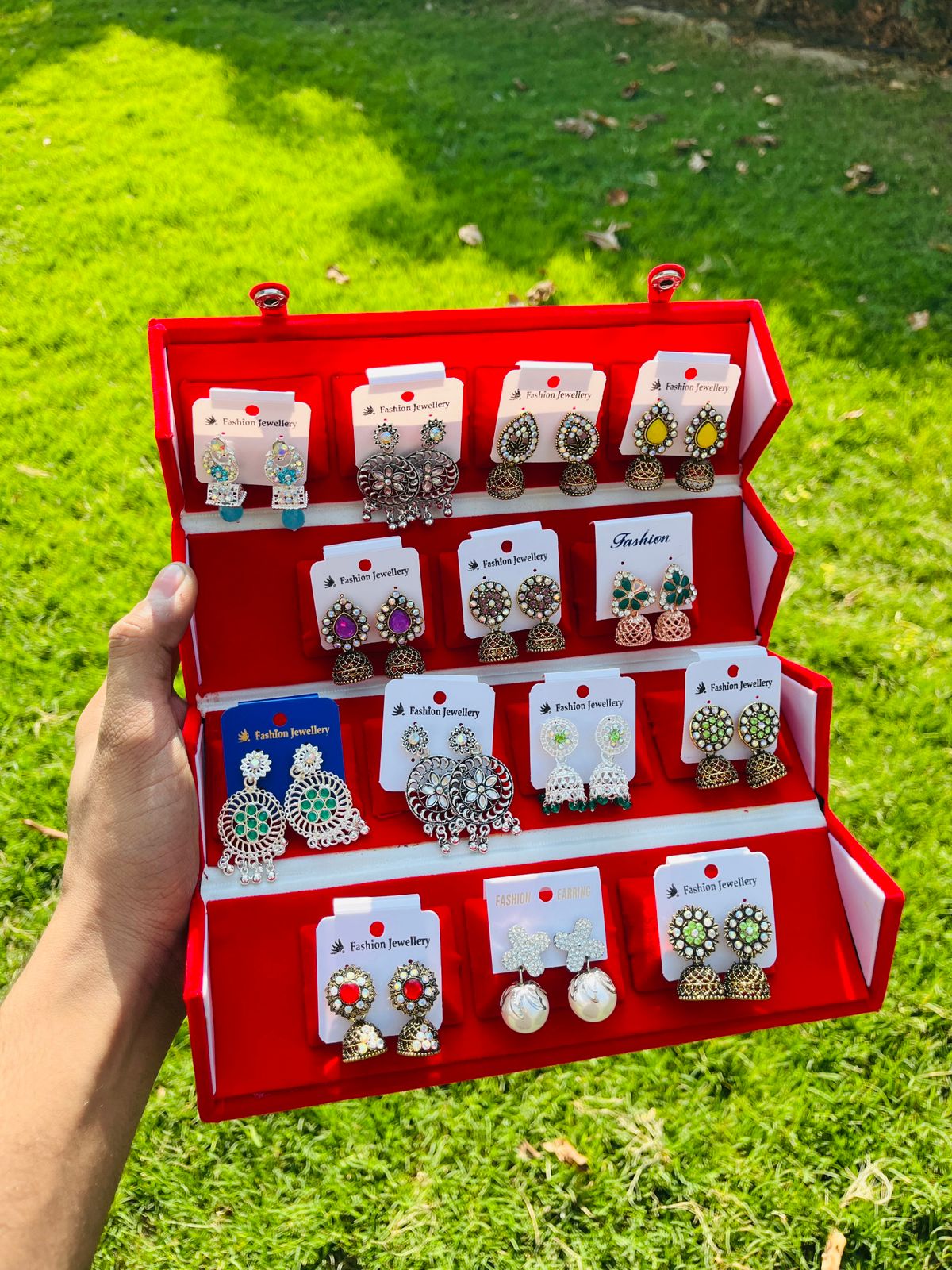 Wallet Adda 14 Pair Earring Set with Custom Name Box